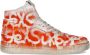 Philippe Model Urban Graffiti Sneakers Heren Wit Oranje Multicolor Heren - Thumbnail 2