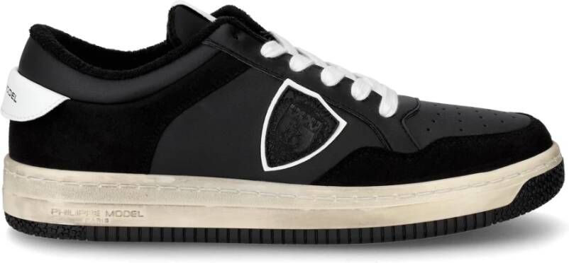 Philippe Model Sneakers met contrasterende hiel Black Heren