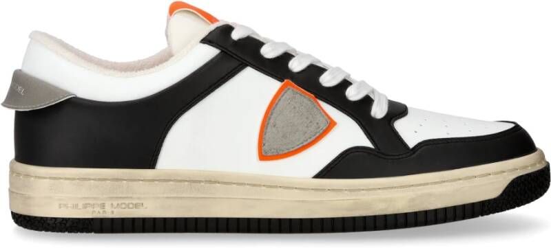 Philippe Model Witte Leren Herensneakers Klassieke Stijl en Comfort White Heren