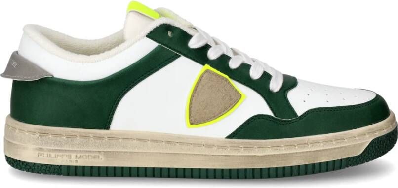 Philippe Model Stijlvolle Parijse Sneakers voor Moderne Mannen Groen Heren