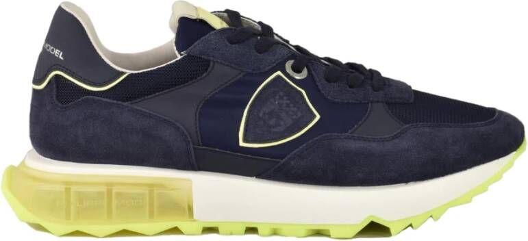 Philippe Model Sneakers met rubberen zool leermix Blue Heren