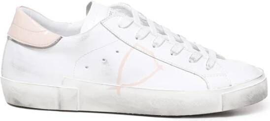 Philippe Model Sneakers met versleten effect en logo White Dames