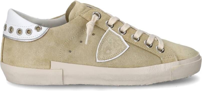 Philippe Model Beige Vintage Lage Sneakers Beige Dames