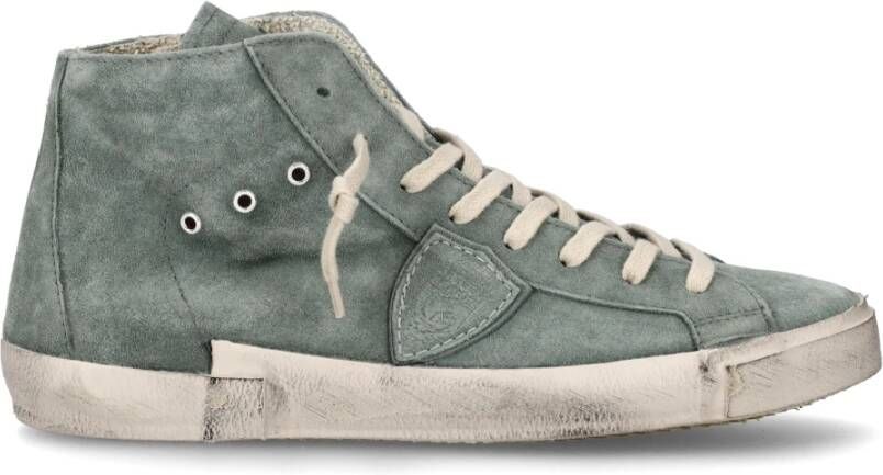 Philippe Model Suede High Top Sneaker Green Heren