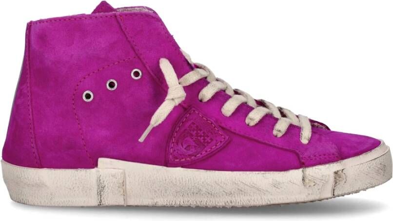 Philippe Model Fuchsia Suède Hoge Sneakers Pink Dames