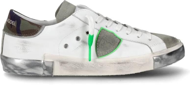 Philippe Model Retro Street Sneaker met Neon Accents Multicolor Heren