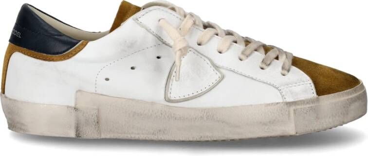 Philippe Model Prlu-Wx21 Sneakers met rubberen zool en vetersluiting White Heren