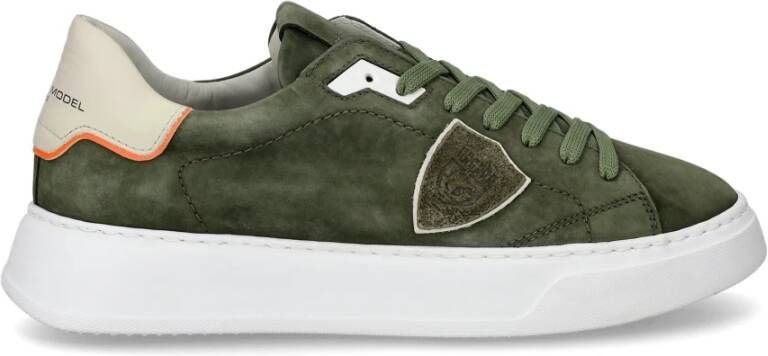 Philippe Model Legergroene Temple Low Herenschoenen Green Heren