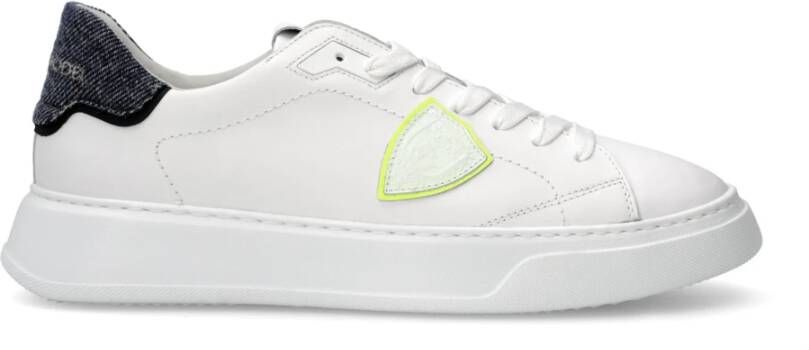 Philippe Model Temple Tennis Sneakers Wit Blauw White Heren