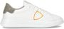 Philippe Model Stad Cool Leren Sneakers Oranje Wit White Heren - Thumbnail 1