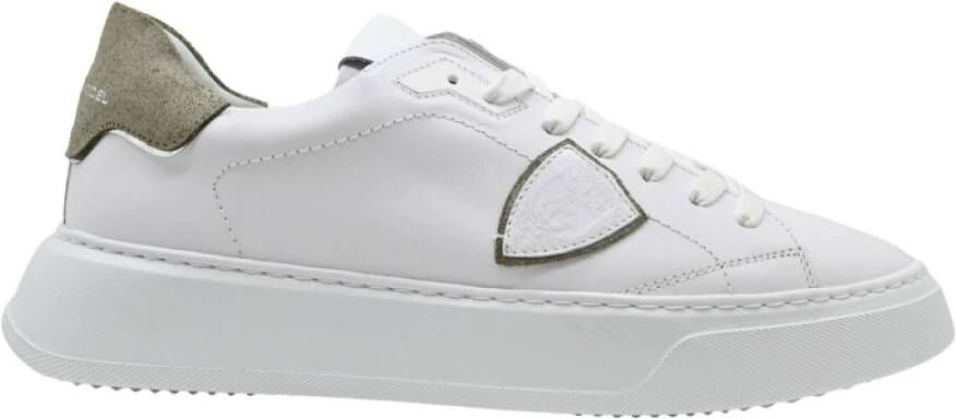 Philippe Model Sneakers Temple Veau Blanc Militaire White Heren