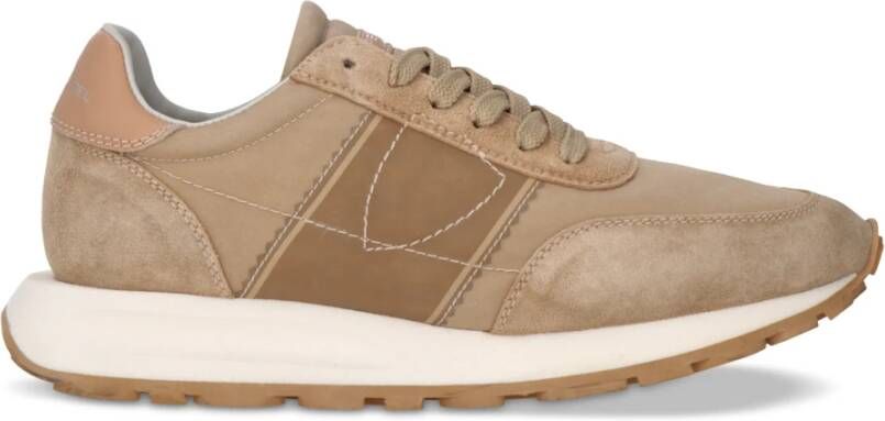 Philippe Model Eenvoudige Hardloopsneakers met veters Beige Dames