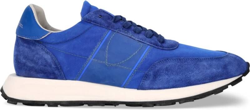 Philippe Model Vintage Running Sneakers Lichtblauw Blue Heren