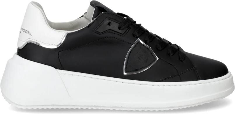 Philippe Model Tres Temple Sneakers: Schone vormen Italiaanse materialen Black Dames