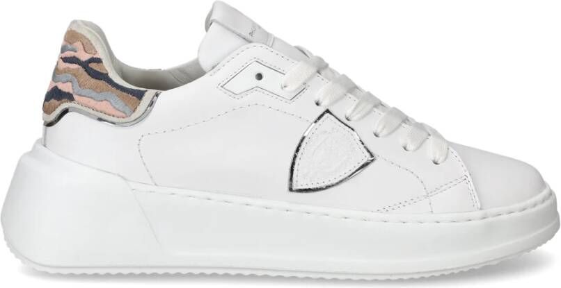 Philippe Model Lage Tres Temple Sneakers voor vrouwen White Dames