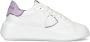 Philippe Model Witte+Lichtblauwe Sneakers met Metallic Accenten White Dames - Thumbnail 5