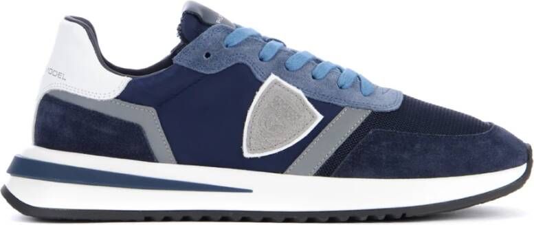 Philippe Model Blauwe Tropez 2.1 Sneakers met Contrasterende Details Blauw Heren