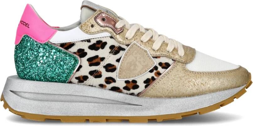 Philippe Model Zilveren Flicks Tropez Haute Low Sneaker Multicolor Dames