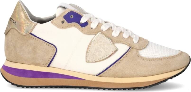 Philippe Model Beige Violet Hardloopschoenen Trpx Beige Dames