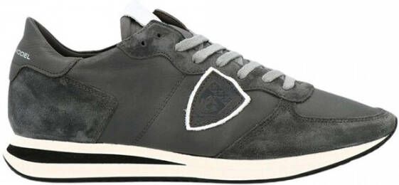 Philippe Model Lage Top Sneakers met Golvende Inzetstukken Gray Heren