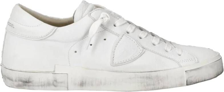 Philippe Model Witte Sneakers met Uniek Ambachtelijk Ontwerp White Heren