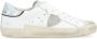 Philippe Model Lage Leren Sneaker met Suede en Glitter Inzetstukken White Dames - Thumbnail 1