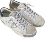 Philippe Model Witte Leren Sneaker met Gebruikte Effectdetails White Dames - Thumbnail 12