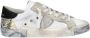 Philippe Model Grijze Sneakers met Vintage Effect en Glitterdetail Grijs Dames - Thumbnail 3