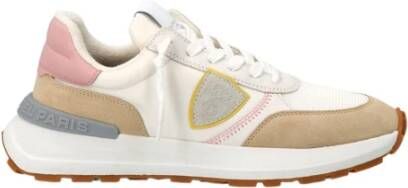 Philippe Model Sneakers Dames Lage sneakers Damesschoenen Canvas Antibes Beige combi