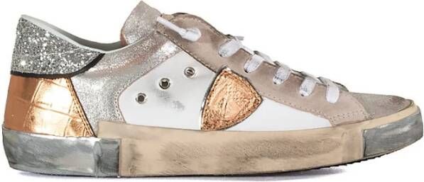 Philippe Model Dames Sneakers met Glitter Stijlvol en Comfortabel Roze Dames