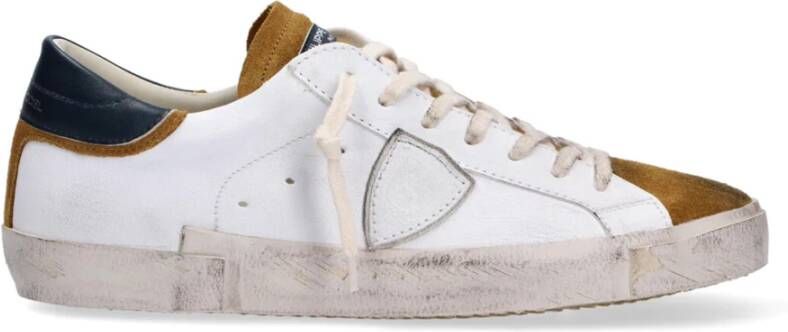 Philippe Model Prlu-Wx21 Sneakers met rubberen zool en vetersluiting White Heren