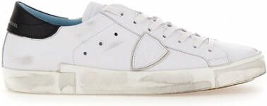 Philippe Model Witte lage top sneakers met verontrustende details White