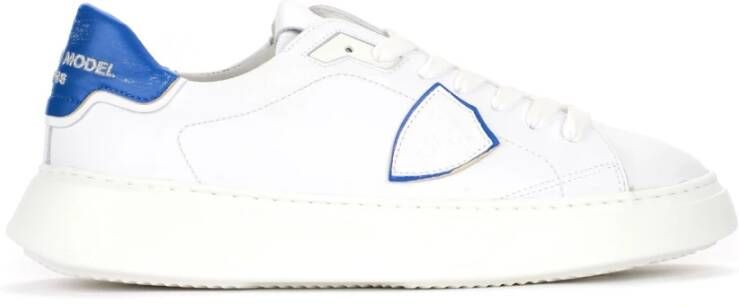 Philippe Model Witte Blauwe Temple Sneakers Ode Frankrijk Multicolor Heren