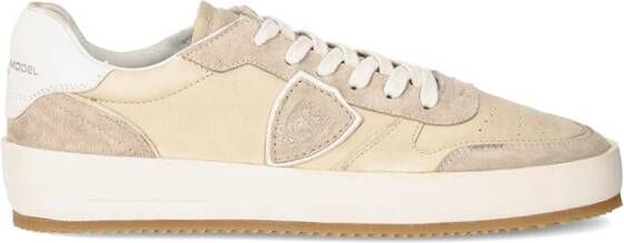 Philippe Model Stedelijke sneaker met minimalistisch design Beige Heren