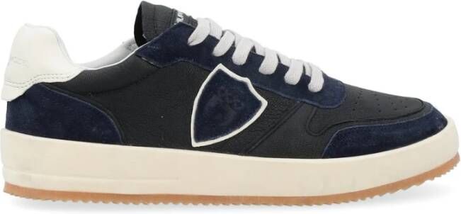 Philippe Model Stijlvolle Lage Heren Sneakers in Blauw Blue Heren