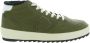 Philippe Model Stijlvolle Mid-Top Schoenen Green Heren - Thumbnail 1