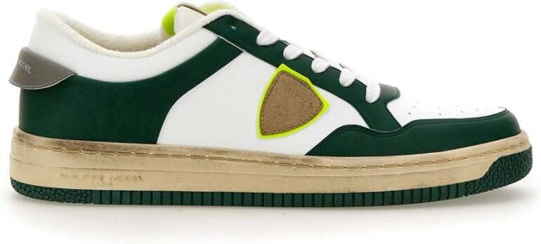 Philippe Model Stijlvolle Parijse Sneakers voor Moderne Mannen Groen Heren