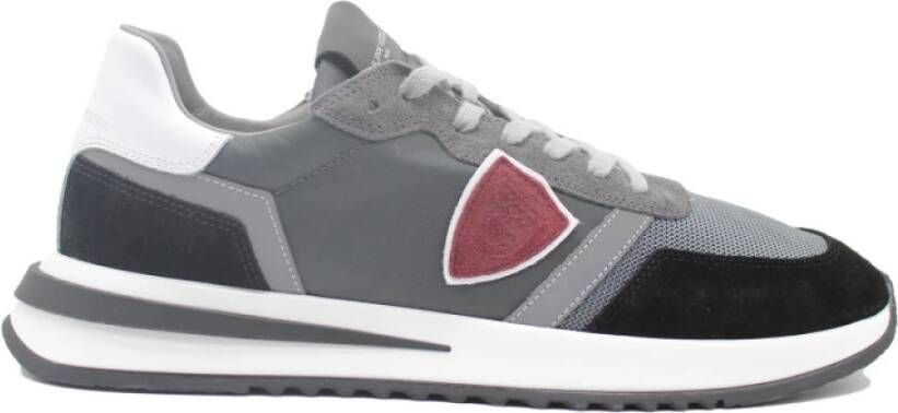 Philippe Model Stijlvolle Sneakers Anthracite Tropez Gray Heren