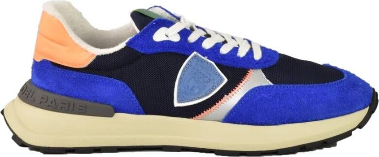 Philippe Model Stijlvolle Sneakers met Rubberen Zool Blue Heren