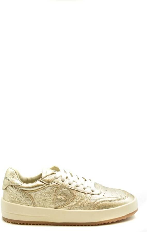 Philippe Model Gouden Tennisschoenen Vrouwen Modieus Ontwerp Yellow Dames