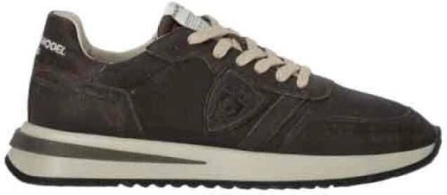 Philippe Model Stijlvolle Sneakers voor Mannen en Vrouwen Brown Heren