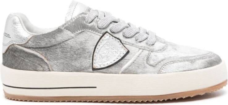 Philippe Model Stijlvolle Sneakers voor Mannen en Vrouwen Gray Dames