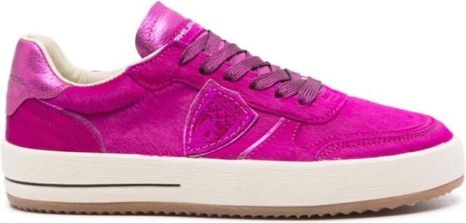 Philippe Model Stijlvolle Sneakers voor Mannen en Vrouwen Pink Dames