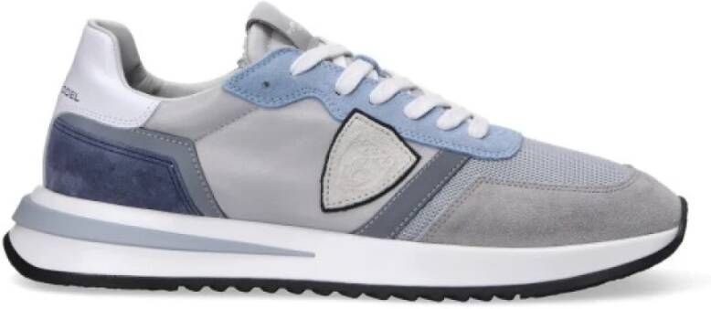 Philippe Model Tropez 2.1 Sneaker met Suède en Kalfsleren Details Gray Heren