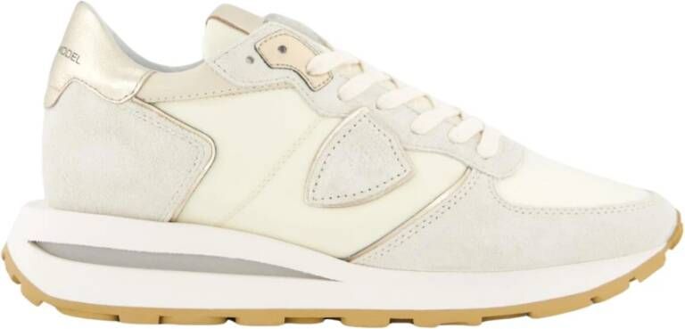 Philippe Model Stijlvolle Tropez Haute Low Sneakers Beige Dames