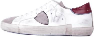 Philippe Model Suède Logo Sneakers Rubberen Zool White Heren