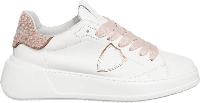 Philippe Model Sneakers Tres Temple Low Woman in poeder roze