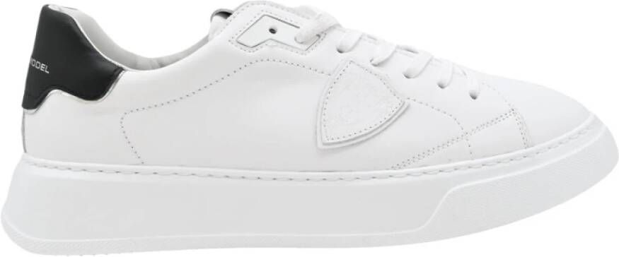 Philippe Model Temple Low Sneakers in Wit Zwart White Heren