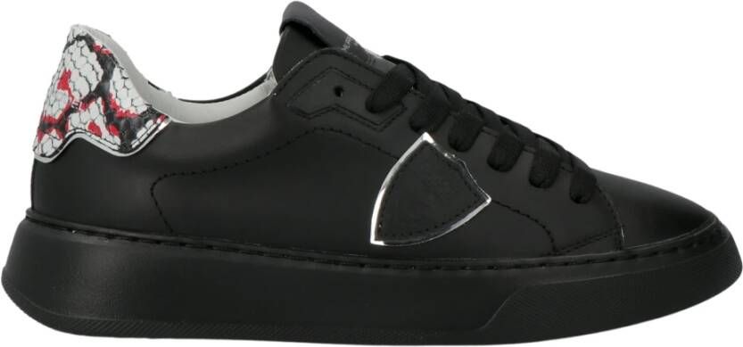 Philippe Model Zwarte Tennissneakers voor Vrouwen uit de Jaren Negentig Black Dames