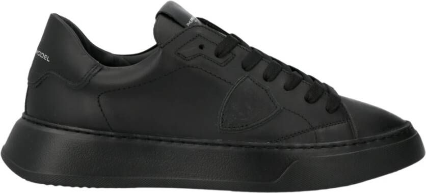 Philippe Model Zwarte Sneakers Parijse Stijl Black Heren